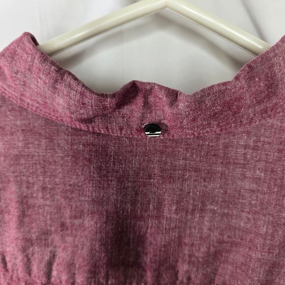 Hurley Men's Salmon Pink Button-up Shirt Size XXL - Picture 8 of 9